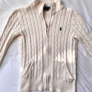 Ralph Lauren Ivory Cable Knit Cardigan